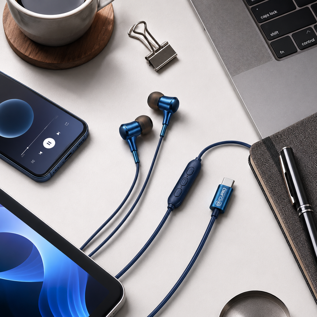 Echo-X Type-C Wired Handsfree Earphones with Volume Control