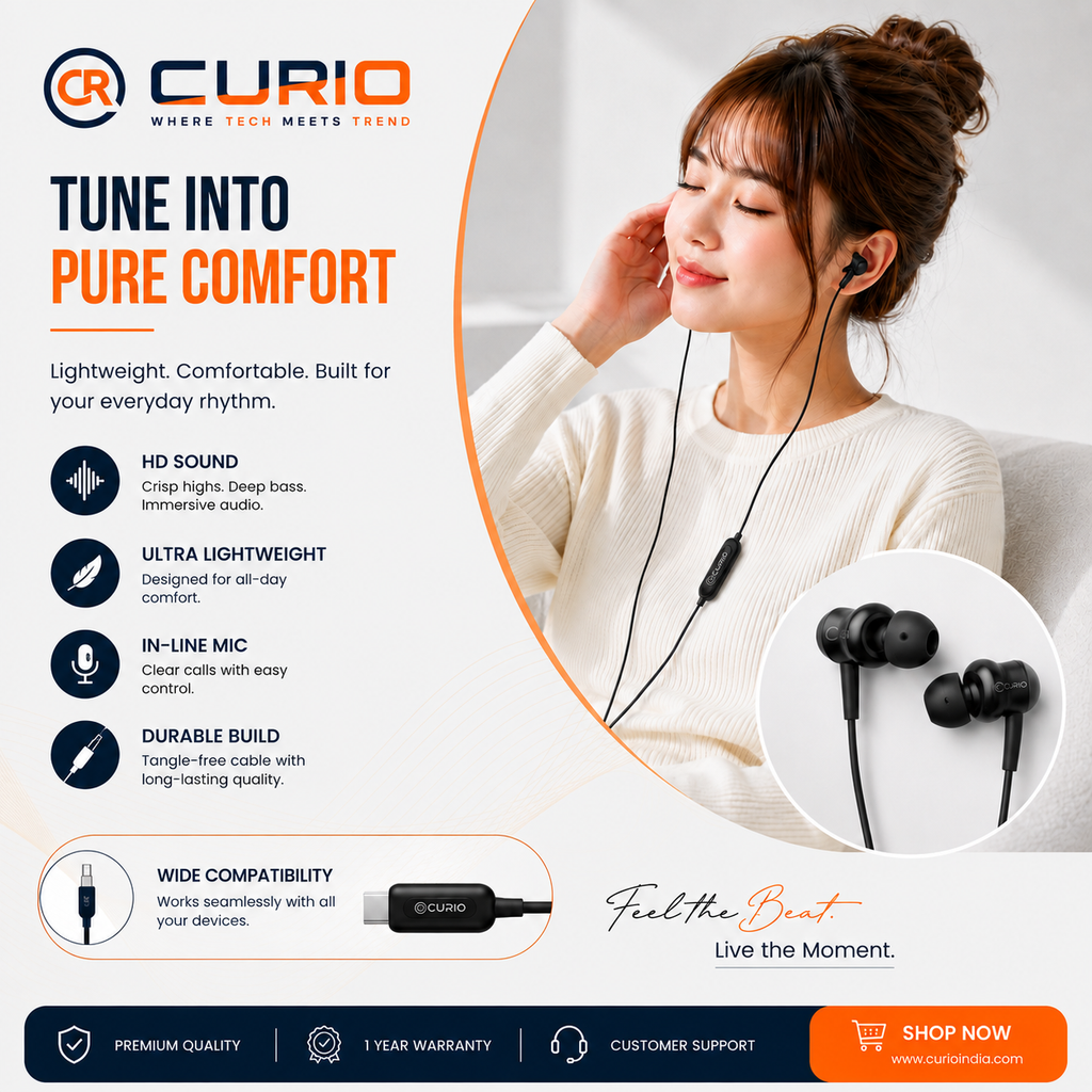 Echo-X Type-C Wired Handsfree Earphones