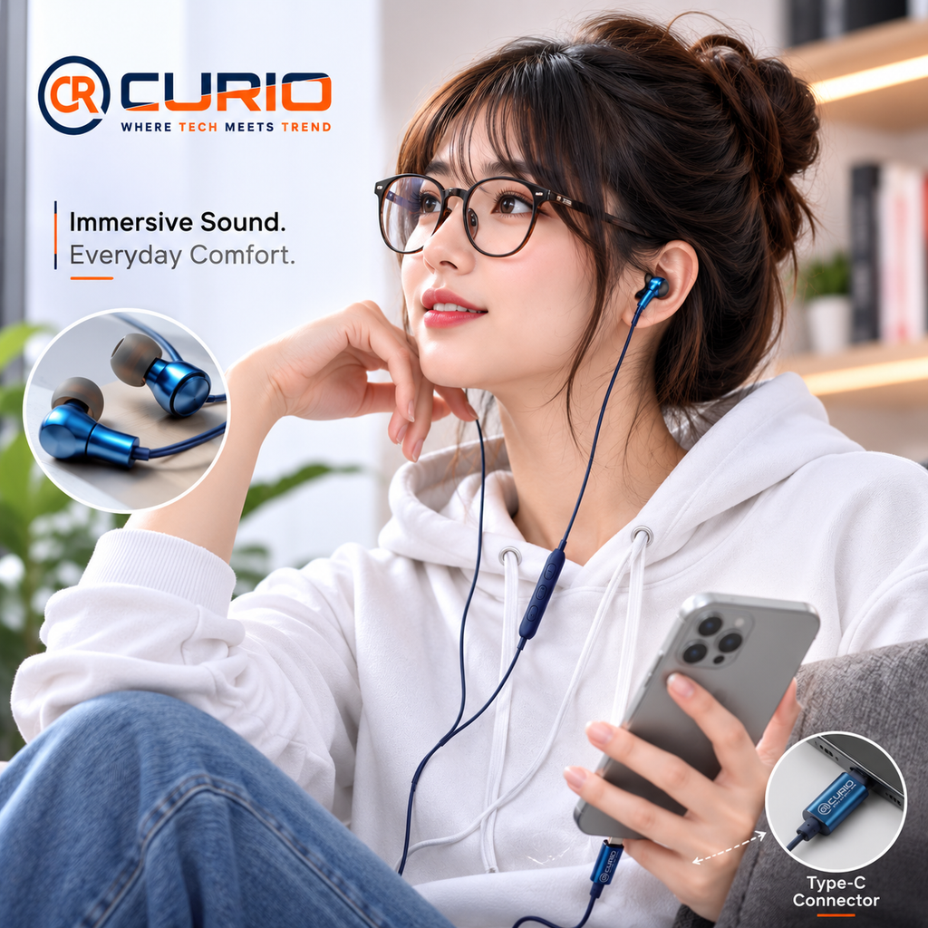 Echo-X Type-C Wired Handsfree Earphones with Volume Control
