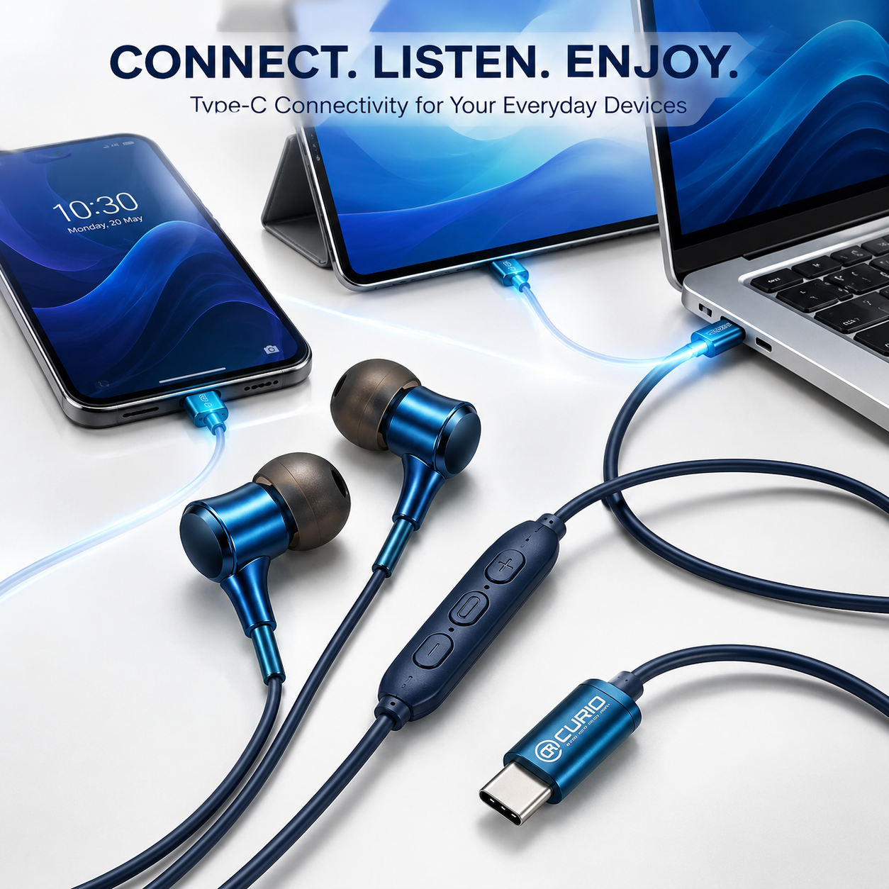 Echo-X Type-C Wired Handsfree Earphones with Volume Control
