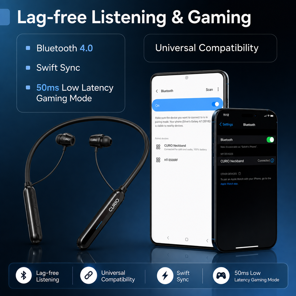 Warrior Wireless Neckband Bluetooth Earphones