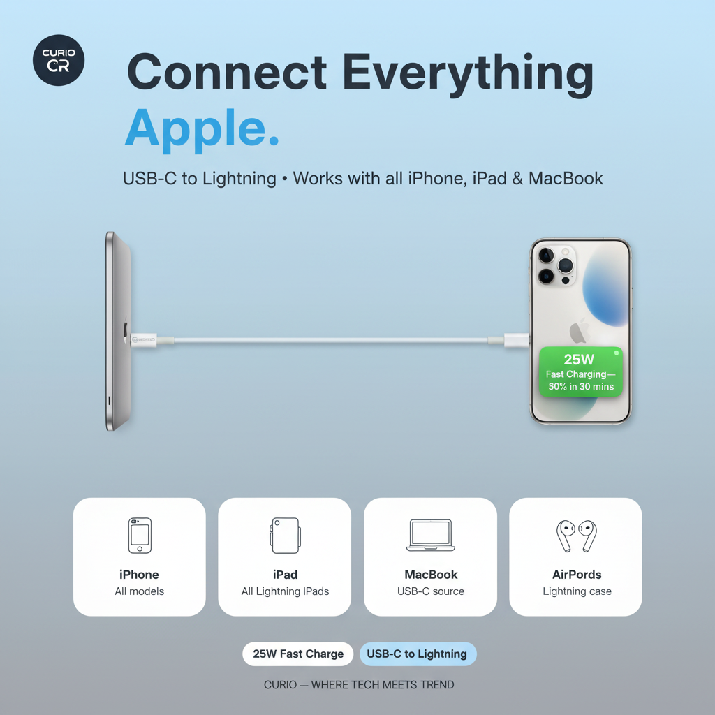CURIO 25W Lightning - Apple Compatibility