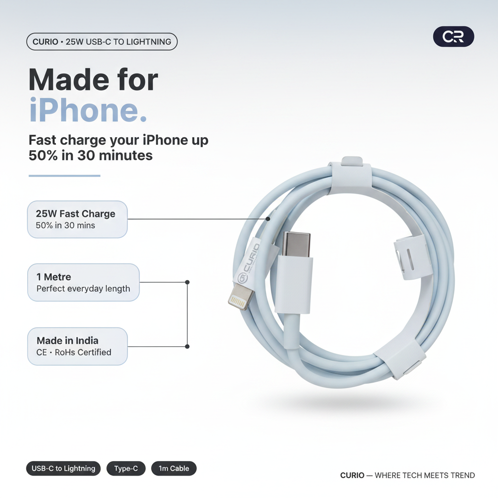 CURIO 25W Lightning - Made for iPhone Spec