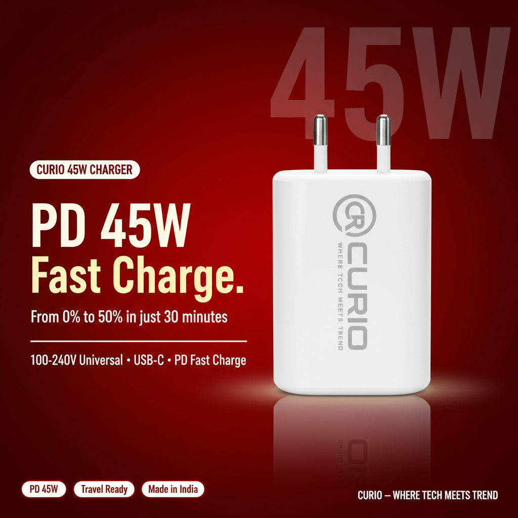 CURIO 45W Charger - Heavy Red Template