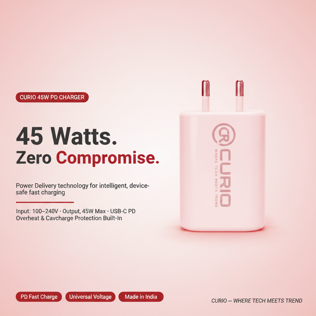 CURIO 45W Charger - Professional Light Red Template
