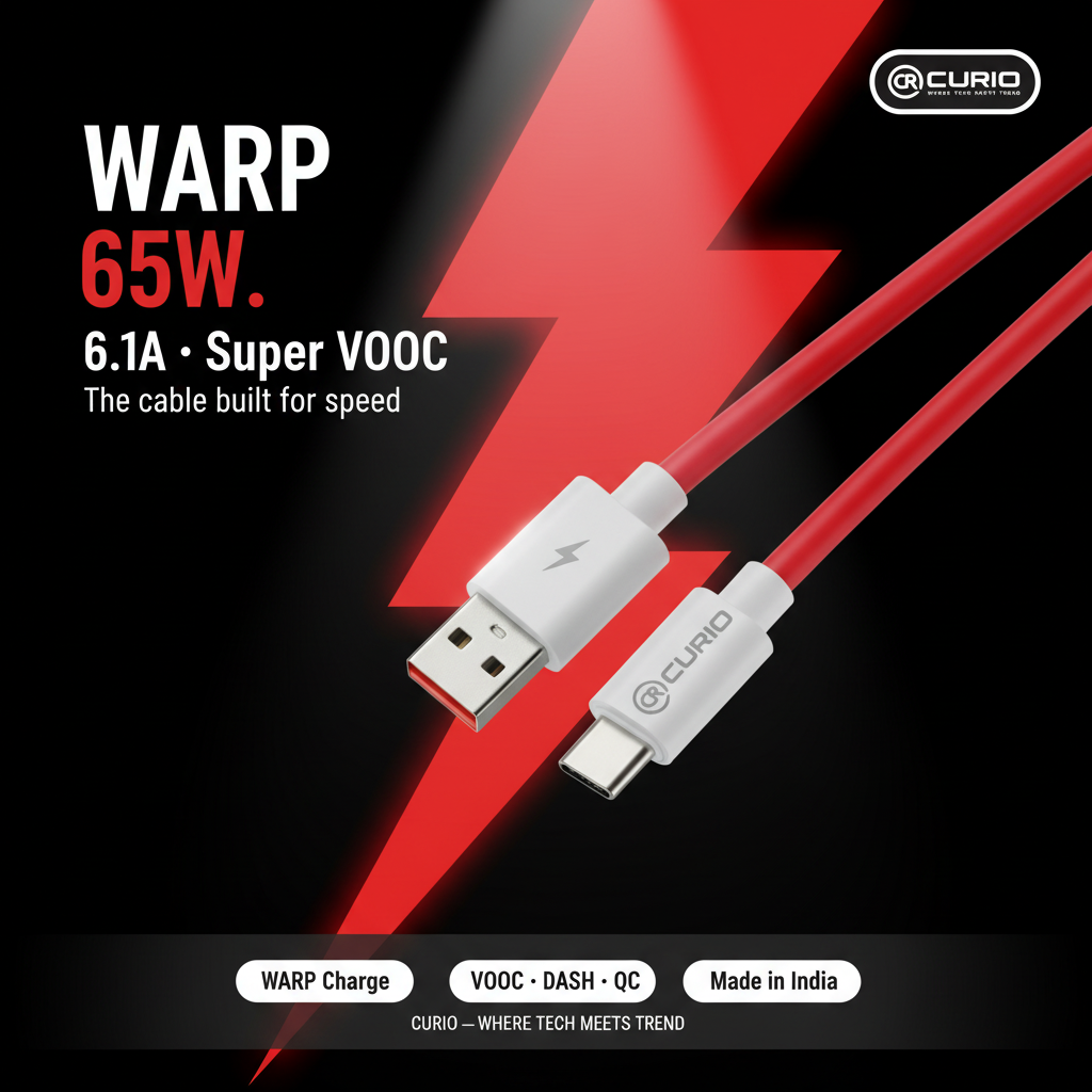 CURIO 65W WARP - Black Lightning Bolt