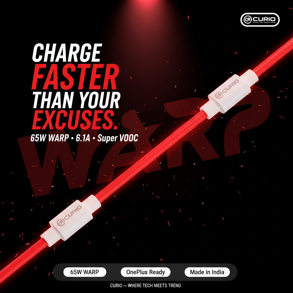 CURIO 65W WARP - Charge Faster Than Excuses