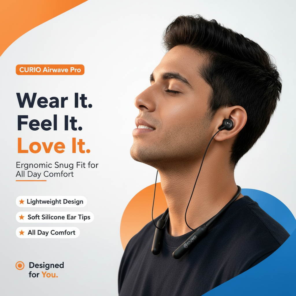 CURIO Airwave Pro - Lifestyle Neckband Wear
