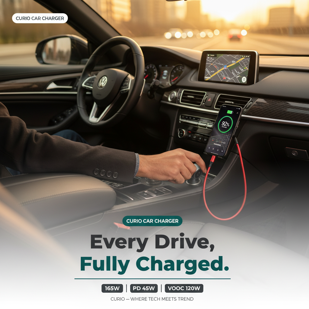 CURIO Car Charger - Lifestyle In Car