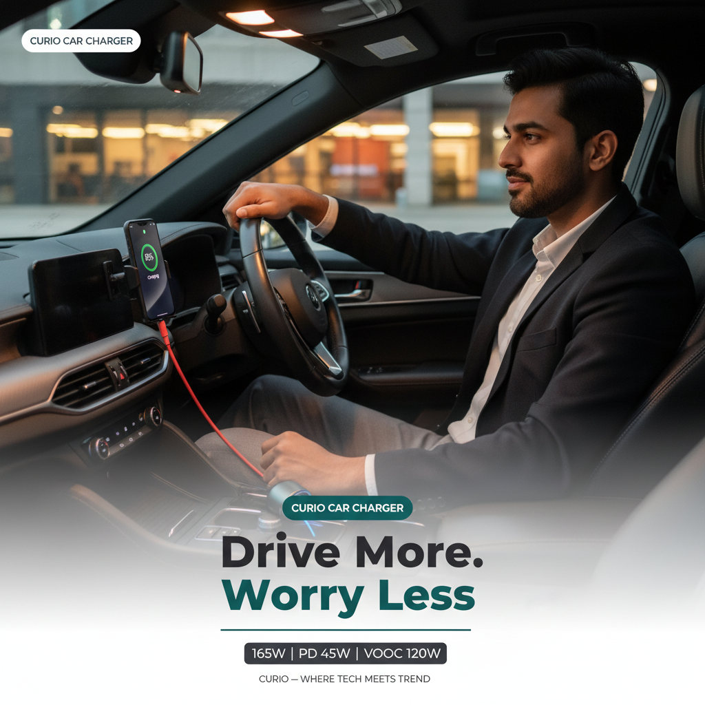 CURIO Car Charger - Night Drive Lifestyle
