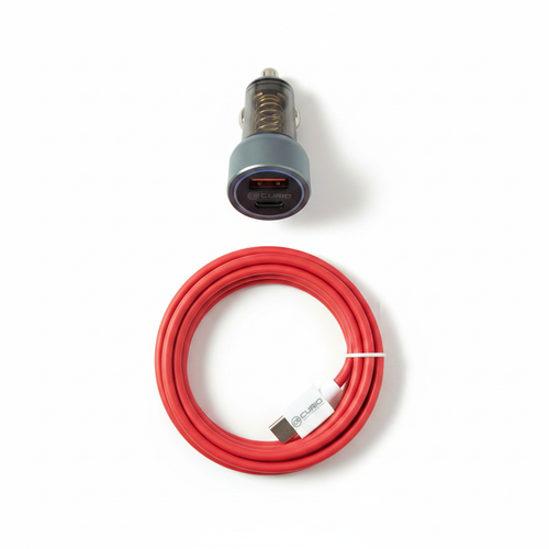 CURIO Car Charger + Red Cable Kit
