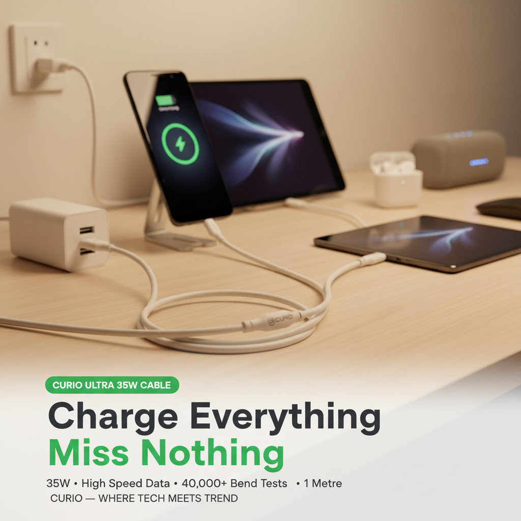 CURIO Ultra Cable - Charge Everything Lifestyle