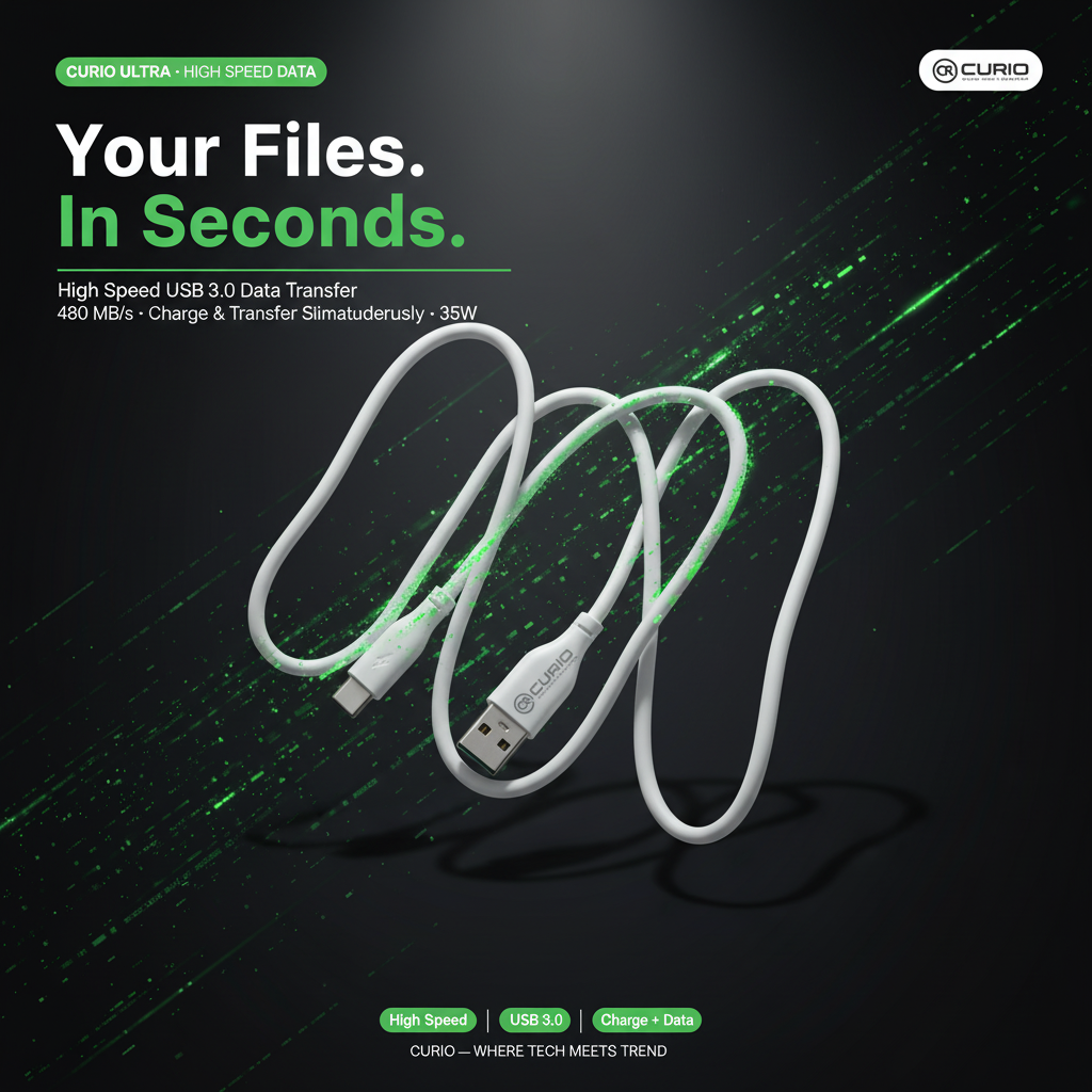 CURIO Ultra Cable - Your Files In Seconds